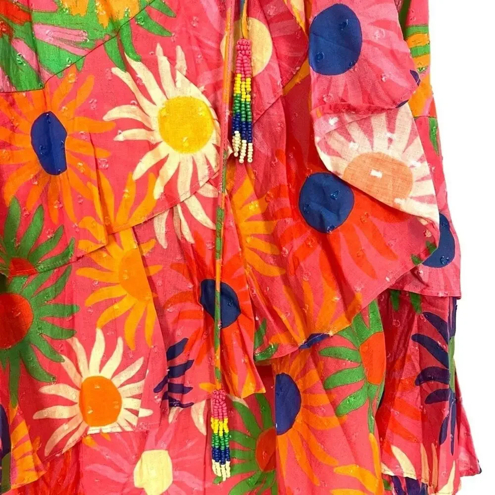 Farm Rio Macaw Ruffled Wrap Dress - Picture 8 of 14